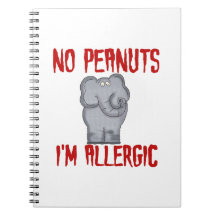 Peanut Allergy Elephant Note Book