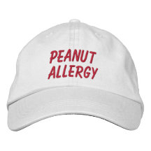 Peanut Allergy Embroidered Hat