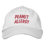 Peanut Allergy Embroidered Hat