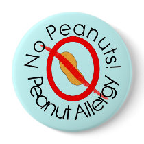 Peanut Allergy Pin Blue buttons