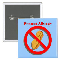 Peanut Allergy Pin in Blue