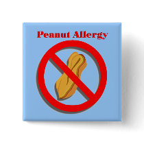 Peanut Allergy Pin in Blue
