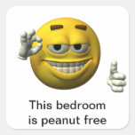 Peanut Allergy Sticker | Bedroom is peanut free