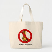 Peanut allergy tote bag