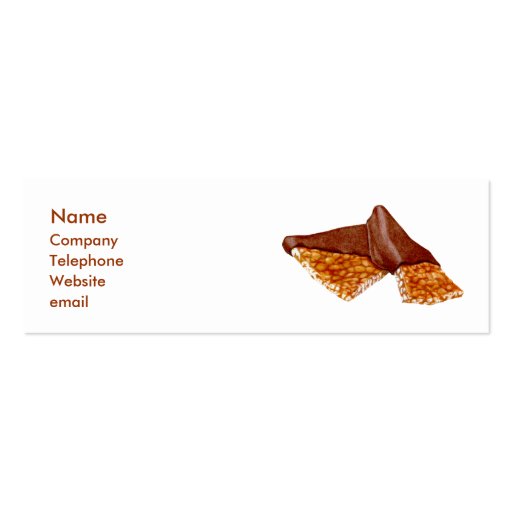 Peanut Brittle Business Card (front side)