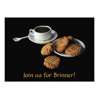 Peanut Butter and Coffee Brinner Invitation