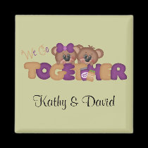 Peanut Butter and Jelly Bear Couple magnets
