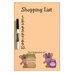 Peanut Butter and Jelly Bears Dry-Erase Whiteboards