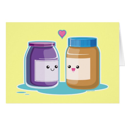 Peanut Butter and Jelly Greeting Card