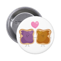 Peanut Butter and Jelly Love Button