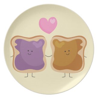 Peanut Butter and Jelly Love Plate