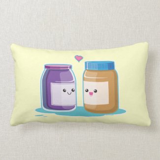 Peanut Butter and Jelly Throw Pillow