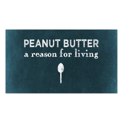 Peanut Butter Business Card Template (front side)