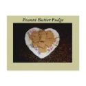 Peanut Butter Fudge Recipe Card postcard