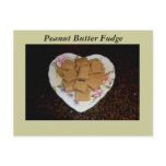 Peanut Butter Fudge Recipe Card Postcard