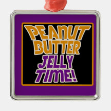 Peanut butter jelly time christmas ornament