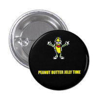 Peanut butter jelly time pinback button