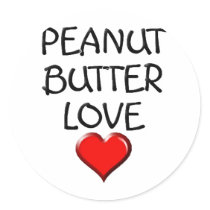 Peanut Butter Love Round Stickers
