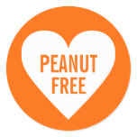 Peanut Free Allergy Safe Culinary Label stickers