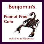 Peanut-free Cafe sign