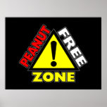 Peanut Free Zone (Peanut Allergy) posters