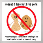 Peanut & Tree Nut Free Zone Food Allergy Print