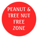 Peanut & Tree Nut Free Zone stickers by JMBates27 Peanut & Tree Nut Free Zone stickers