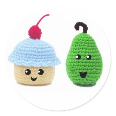 Pear and Cupcake Stickers by herbtheturtle