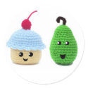 Pear and Cupcake Stickers