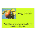 Pear Butter Jam Label Stickers