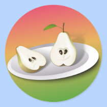 Pear Cut stickers