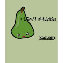 pear, I love pears! t-shirts by kawaii pear, I love pears! t-shirts