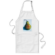 PEAR IN OIL PASTEL aprons by joyart PEAR IN OIL PASTEL aprons