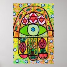 Pear Orchard Hamsa Poster