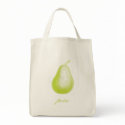 Pear (Poire) Organic Grocery Tote Bag by ericar70 Pear (Poire) Organic Grocery Tote Bag