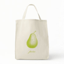 Pear (Poire) Organic Grocery Tote Bag