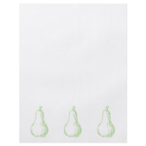 Pear Sketch. Line drawing in light green. Custom Flyer
