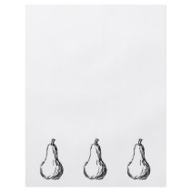 Pear Sketch. Line illustration in Black. Personalized Flyer