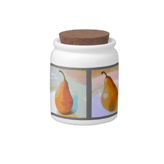 Pear Still Life Candy Jar