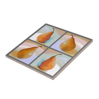 Pear Still Life Tiles