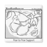 Pear to Pear Support  (peer to peer) Refrigerator Magnet