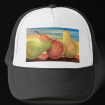 Pear Tropical Fruits Painting - Multi hats