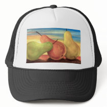 Pear Tropical Fruits Painting - Multi hats