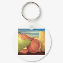 Pear Tropical Fruits Painting - Multi keychains