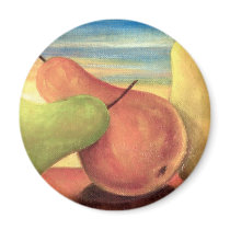 Pear Tropical Fruits Painting - Multi magnets by JUDERM Pear Tropical Fruits Painting - Multi magnets