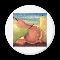 Pear Tropical Fruits Painting - Multi magnets