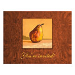 Pear Watercolor Engraving Art Reunion Invitations