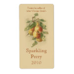 Pear wine bottle label labels