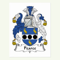 Pearce Family Crest Postcard