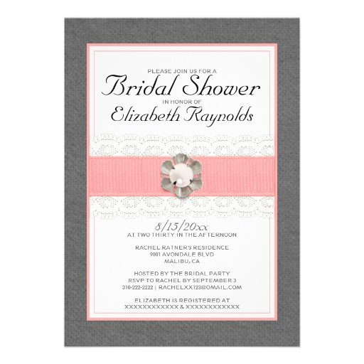 Pearl Bridal Shower Invitations